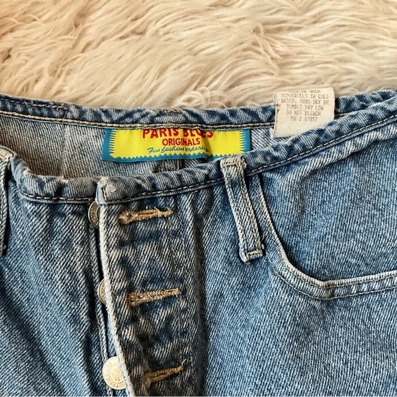 Paris Blue Vintage Jean shorts cotton fly super cute butterfly vintage 90s y2k - Picture 4 of 4